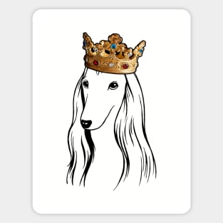 Afghan Hound Dog King Queen Wearing Crown Magnet